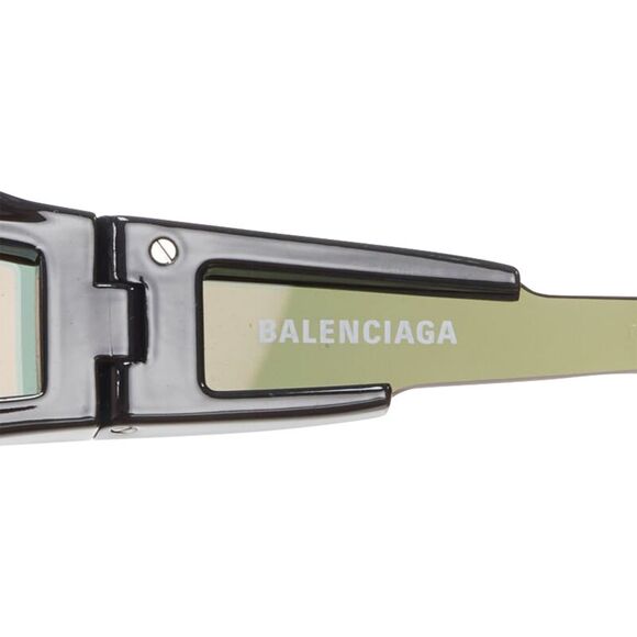 Balenciaga Demna mirrored wrap shield sunglasses - Picture 6 of 6